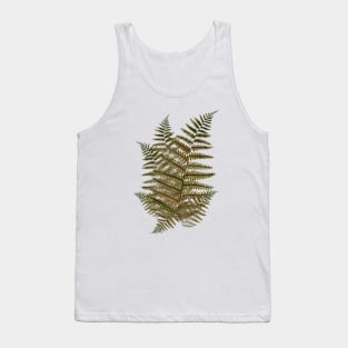 Fern Leaves in the Forest (military green) Tank Top